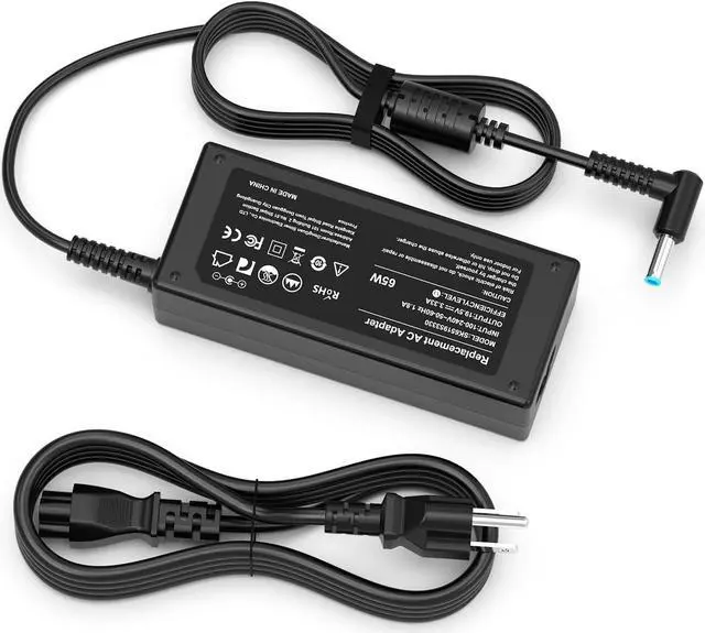 Main image of 65W 45W Laptop Charger for HP Pavilion X360 11 13 15 17 M3, Pavilion Touchsmart, HP Stream 11 13 14, Adapter for HP EliteBook, ProBook, Envy Series Power Supply Cord (4.5x3.0mm Smart Blue Tip)