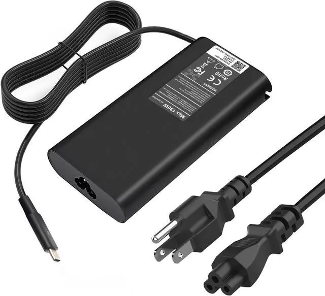 Main image of 130W USB C Laptop Charger for DELL XPS 15 9575 2-in-1 XPS 15 9500 17 9700 Latitude 5310 5320 7410 7310 7210 9410 Precision 5550 5750 5530 Yoga 910 Type C Power Adapter