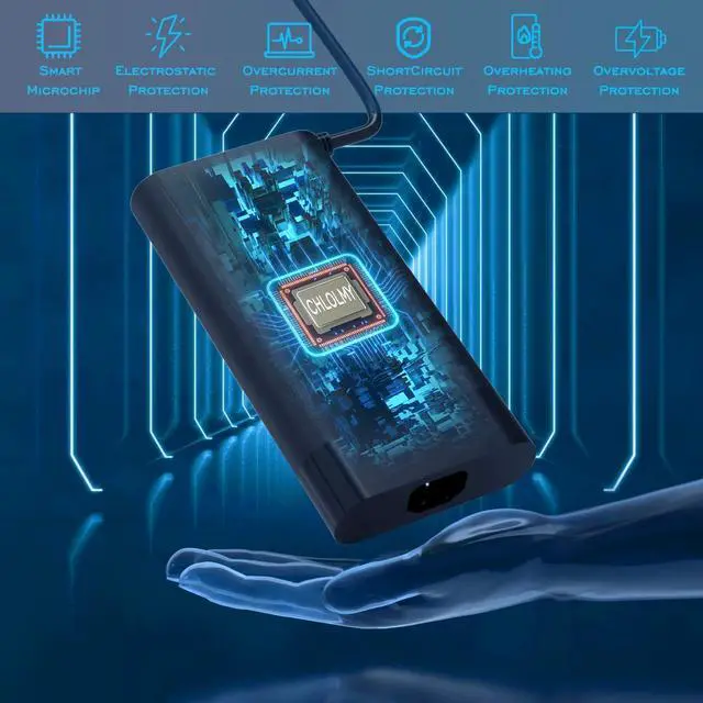 Alt view image 6 of 7 - 280W 20V 14A AC Charger Adapter for HP OMEN Gaming Laptop TPN-LA27 TPN-CA26 A280A011P PA-1281-08HT M94073-001 M94073-002 M95376-001 HP ZBook Fury G9 Laptop Power Supply Cord