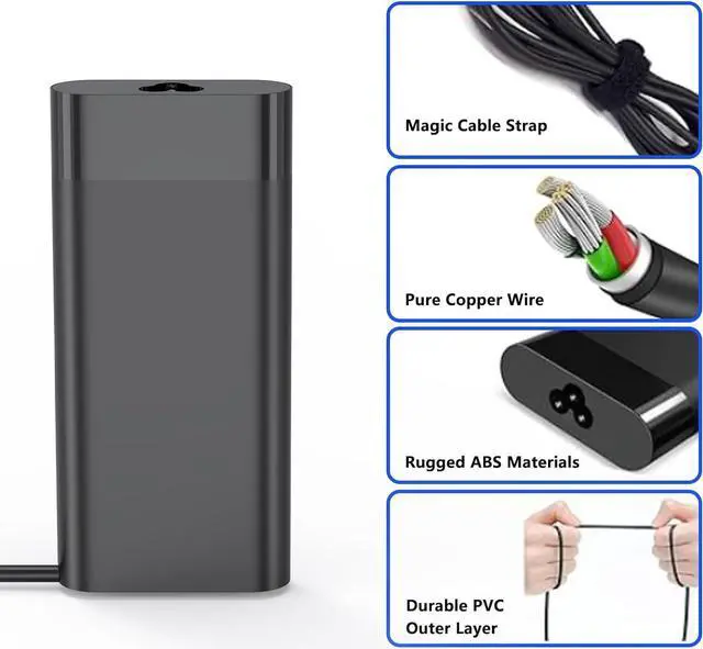 Alt view image 6 of 7 - 200W Laptop Charger Compatible with HP Omen 15 17 Victus Pavilion Gaming Laptop 15 17 Zbook 17 G5 G6 Fury G10 G9 Create G7 Studio G10 G9 TPN-DA10 L00818-850 Power Supply Adapter