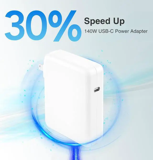 Alt view image 5 of 7 - Charger for Mac Book Pro 140W USB-C Power Adapter Compatible with MacBook Pro 16 15 14 13 Inch MacBook Air 13 Inch iPad Pro 2024/2023/2022/2011/2020 M1 M2 M3 Included 6.6ft USB C to C Cable