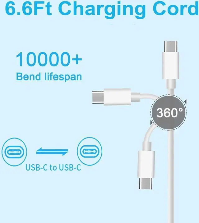 Alt view image 5 of 7 - Replacement MacBook Air Charger for MacBook Pro Charger 100W USB C Power Adapter for Mac Book Pro 2022 2021 2020 2019 2018 16 15 14 13 Inch Fast Charging iPad Pro and All Type C Devices Laptops