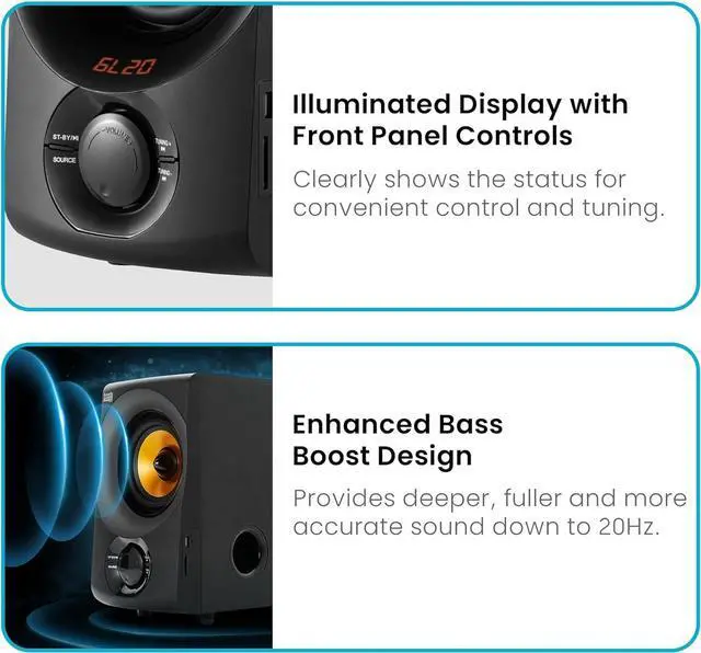 Alt view image 7 of 7 - Acoustic Audio AA5170 Home Theater 5.1 Bluetooth Speaker System 700W with Powered Sub