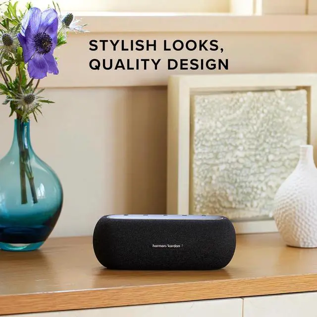 Alt view image 5 of 7 - Harman Kardon Luna Speaker - Portable Bluetooth Speaker, IP67 Waterproof and Dustproof with Built in Battery (Black)