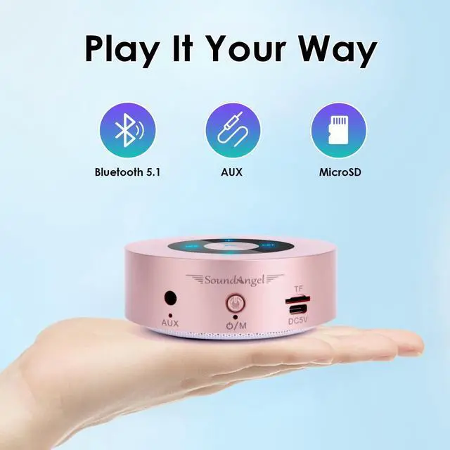 Alt view image 5 of 7 - XLEADER Mini Bluetooth Speaker (Travel Case Packed) Portable Wireless Speaker with Aux input, Micro SD, Mic, Touch Design, 12H Playtime, Pink Cute Small Speaker for iPhone Laptop Shower Office Gifts