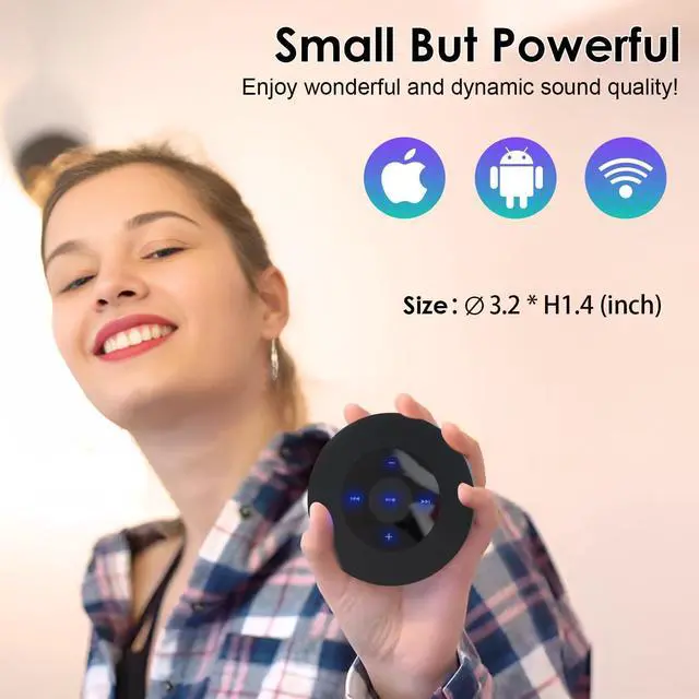Alt view image 4 of 7 - XLEADER Small Bluetooth Speaker (Travel Case Provided) Portable Wireless, HD Sound&Rich Bass, Touch Design, 12H Playtime, Support Aux Input, Micro SD, Mic, for Laptop PC Office Bathroom, Car, Gifts