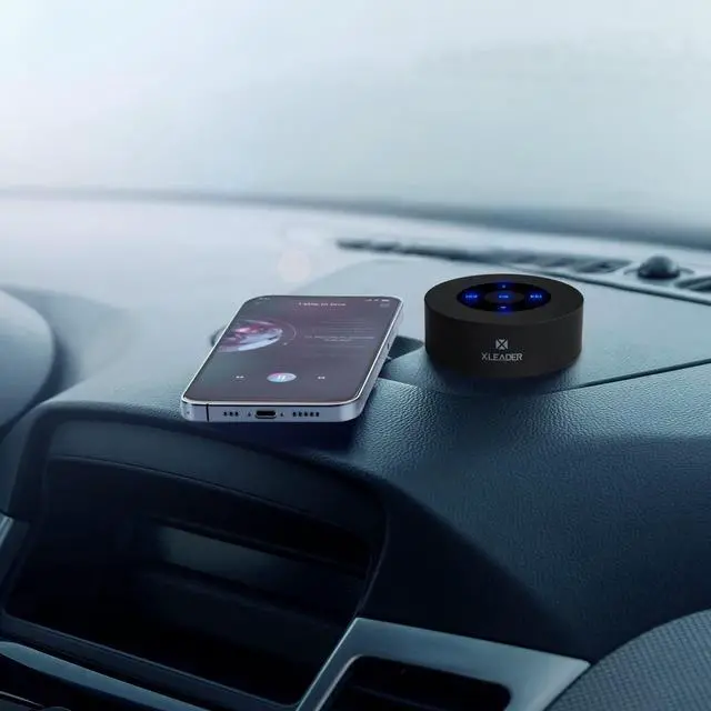 Alt view image 7 of 7 - XLEADER Small Bluetooth Speaker (Travel Case Provided) Portable Wireless, HD Sound&Rich Bass, Touch Design, 12H Playtime, Support Aux Input, Micro SD, Mic, for Laptop PC Office Bathroom, Car, Gifts