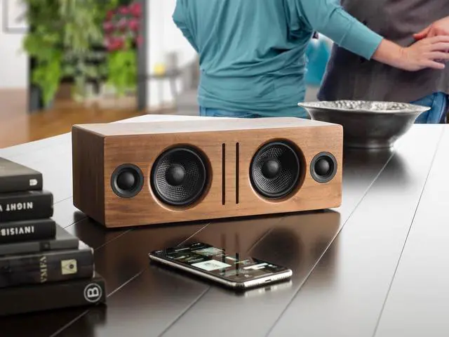 Alt view image 7 of 7 - Audioengine All in One A2 Portable Wireless Speaker - Audio with Lossless aptX Bluetooth and Analog Audio Input for Phone, Tablet, and Computers