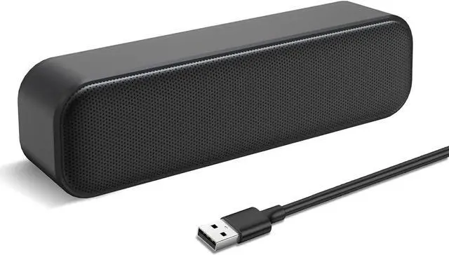 Main image of USB Computer Speaker,USB Powered Mini Soundbar Speaker,Laptop Stereo Speakers with Space Saving Design for Computer Laptop Desktop PC Dorm Offce Desk Restaurant