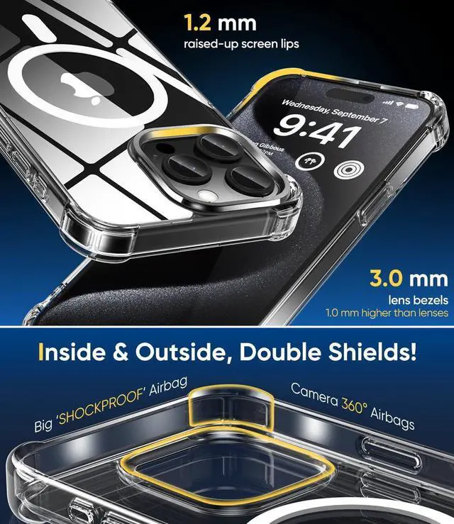 Alt view image 5 of 7 - [2024 New] for iPhone 14 Pro Max Case with MagSafe, Strongest Magnet, Military-Grade Protection, Non-Yellowing, Slim Promax Phone Case Mag Safe Bumper Thin Cover for Apple 14pro Max (Bumper Magnetic)