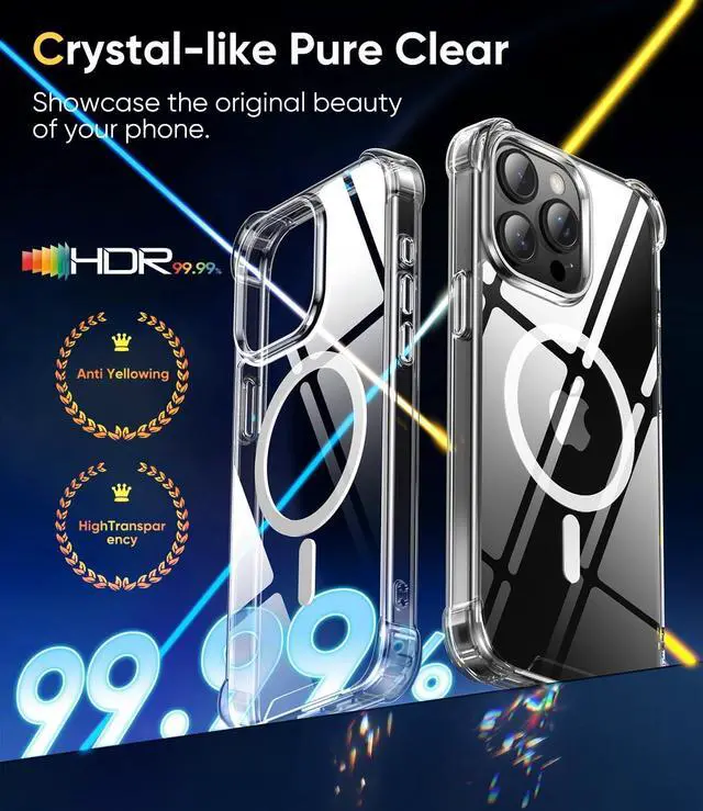Alt view image 6 of 7 - [2024 New] for iPhone 14 Pro Max Case with MagSafe, Strongest Magnet, Military-Grade Protection, Non-Yellowing, Slim Promax Phone Case Mag Safe Bumper Thin Cover for Apple 14pro Max (Bumper Magnetic)