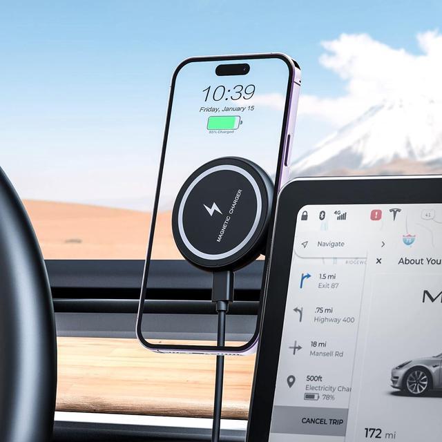 Fast Charging Wireless Car Charger Mount Magnetic Foldable Car Phone Holder for Tesla Model 3 Y Designed for MagSafe Compatible with iPhone 12 13 14 Series Newegg