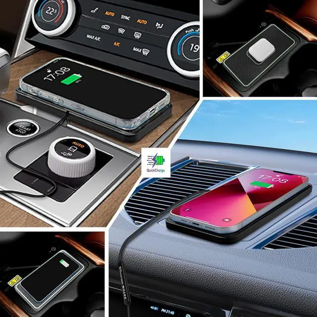 Alt view image 2 of 6 - Wireless Charger, 15W Wireless Car Charger Charging pad Fast Wireless Phone Charger Cell Phone Wireless Charger pad Android Non Slip Wireless Charging mat galaxy21/20S9S10S8Note10 (C1P)