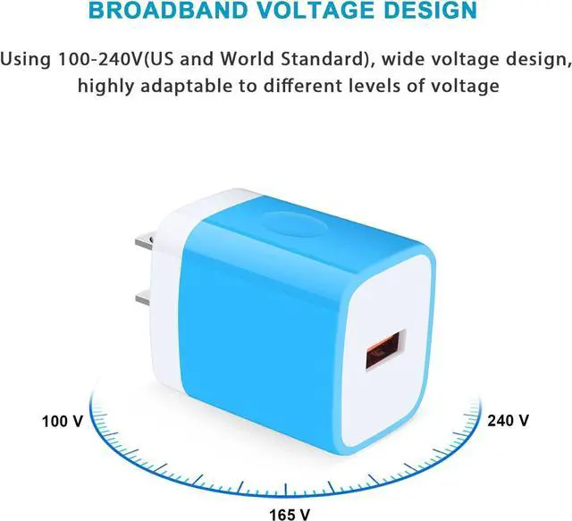 Alt view image 3 of 7 - Quick Charge 3.0 Fast Phone Charger for Google Pixel 9a, 9, 9 Pro XL Fold, Samsung Galaxy A56 A36 A26 A16 A55 A35 A15 A53 5G A71 A51 A52 A42 A32 A12 A13 A14 A23 5G A03s A04s A41 A31 A21