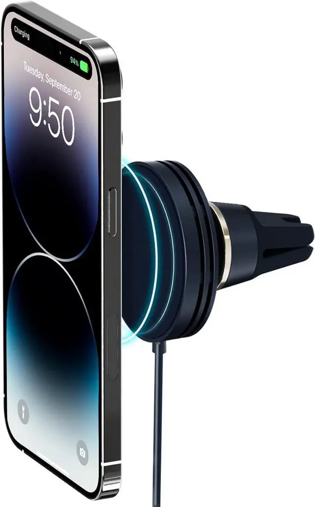 Main image of iOttie Velox Mini MagSafe Compatible Air Vent Car Mount in Midnight Blue with Wireless Charging. Compatible with MagSafe iPhones Including iPhone 12/13/14/15/16 Series (Car Charger Not Included)