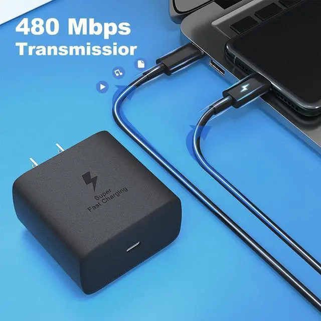 Alt view image 7 of 7 - 45W Samsung Charger Type C Super Fast Charging 2Pack USB C Android Charger for Samsung Galaxy S23 Ultra/S23/S23+/S22/S22 Ultra/+/S20/S21, i Phone 15 Charger, Galaxy Tab S7/S8,PD3.0,PPS,QC 4.0