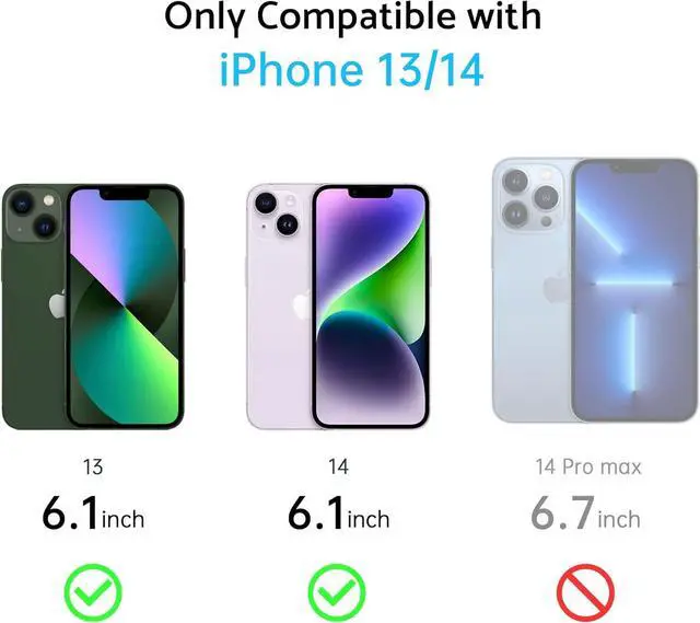 Alt view image 7 of 7 - Anqrp Designed for iPhone 14/13 Case, [Support Wireless Charging] Soft Silicone Slim Anti-Scratch Case for iPhone 14/13 6.1 inch, Blue