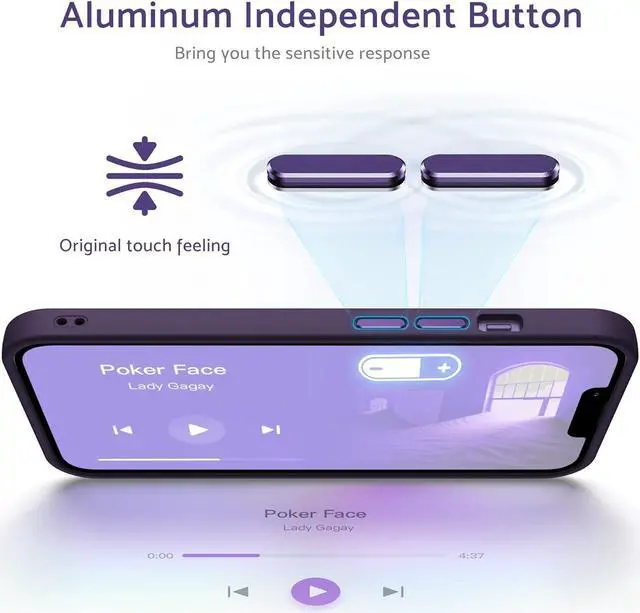 Alt view image 3 of 7 - Anqrp Designed for iPhone 11 Pro Case, [Support Wireless Charging] Soft Silicone Slim Anti-Scratch Phone Case for iPhone 11 Pro 5.8 inch, Dark Purple