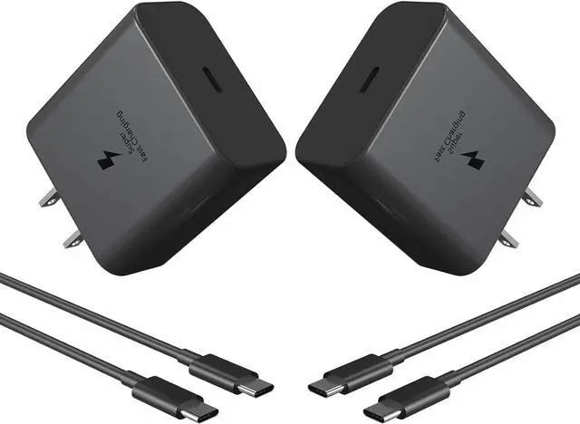 Main image of 2 Pack 45W USB C Samsung Charger - Super Fast Type C Charging for Galaxy S24 Ultra/S23 Ultra/S24/S24+/S23/S23+/S22 Ultra/S22/S22+ and More Series,PPS Wall Android Phone Charger & 6ft C Cable Cord