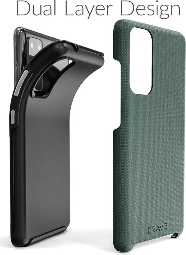 Alt view image 4 of 7 - Crave Dual Guard for Samsung Galaxy S20 FE Case, Shockproof Protection Dual Layer Case for Samsung Galaxy S20 FE, S20 FE 5G - Forest Green