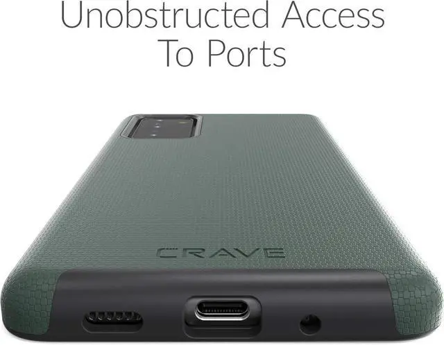 Alt view image 7 of 7 - Crave Dual Guard for Samsung Galaxy S20 FE Case, Shockproof Protection Dual Layer Case for Samsung Galaxy S20 FE, S20 FE 5G - Forest Green