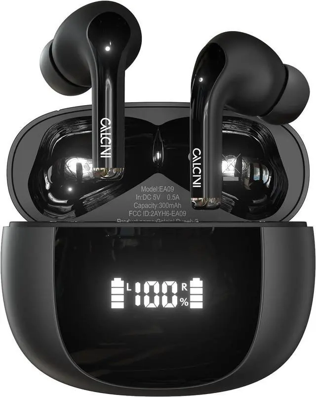 Main image of Wireless Earbuds, Bluetooth Headphones 5.3 with LED Power Display Charging Case,True Wireless Earphones Deep Bass Stereo Sound TWS Microphone, IP67Waterproof for Sleep Sport Workout GamBlack