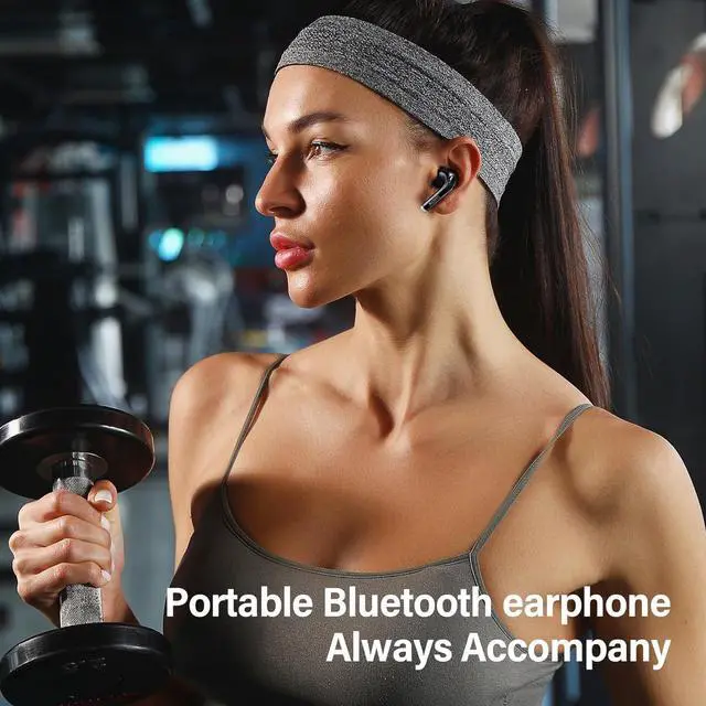 Alt view image 7 of 7 - Wireless Earbuds, Bluetooth Headphones 5.3 with LED Power Display Charging Case,True Wireless Earphones Deep Bass Stereo Sound TWS Microphone, IP67Waterproof for Sleep Sport Workout GamBlack