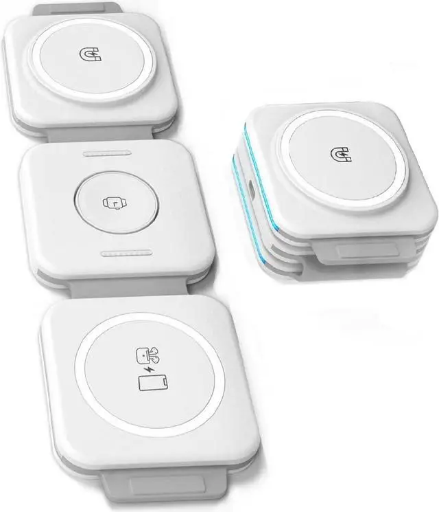 Main image of 2-Pack Travel 3 in 1 Charging Stations for Multiple Apple Devices - Designed for iPhone, Watch and AirPods, Magnetic Wireless Charging - Foldable Design, Compatible with MagSafe Products