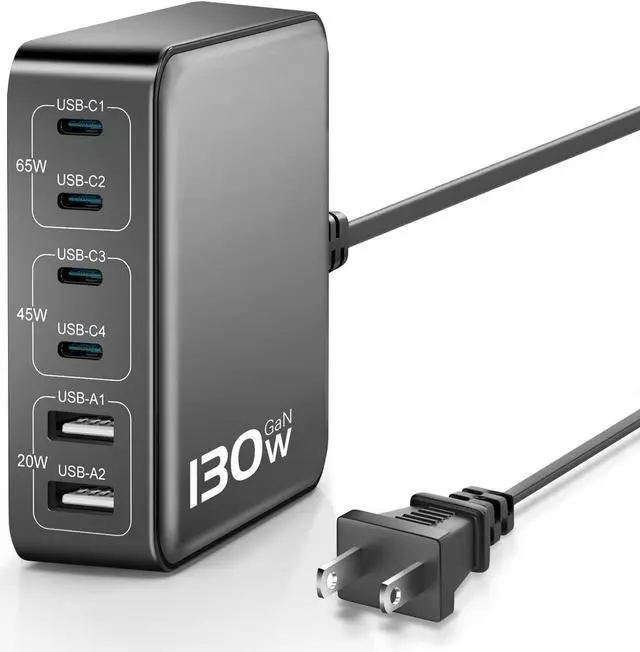 USB-C Fast GaN Charger Block: MSTJRY 130W Port PD Multiport