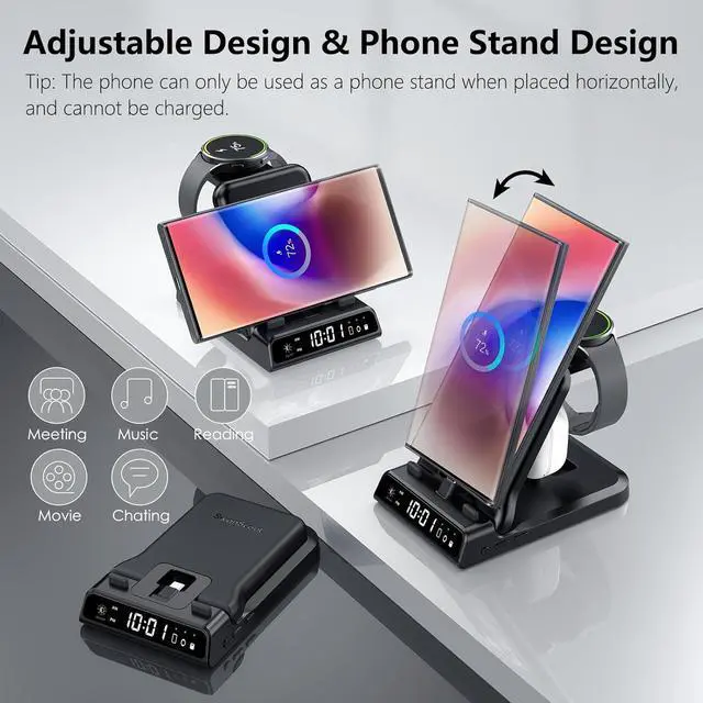 Alt view image 6 of 7 - 25W USB C Fast Charging Station for  701S Foldable 3 in 1 Charging Dock Stand for Galaxy S25/S24/Z Flip 7/Fold 7/A56/A36/USB C Buds Charger for  Galaxy Watch Ultra/8/7/6/5