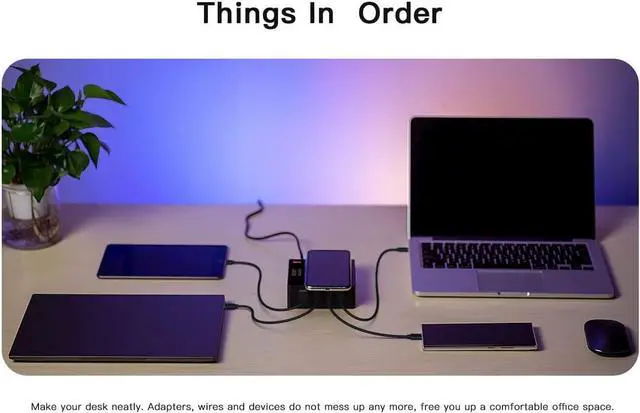 Alt view image 4 of 7 - ISDT Power 200X 200W USB C Desktop Charging Station - 4+1 Ports Supports Fast chargingvarious Operating Systems with Power Adapter,with Magnetic Charging Function