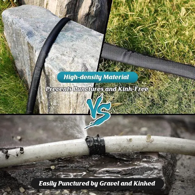 Alt view image 5 of 7 - Garden Hose Non-Expanding 100ft, Flexible Garden Hose with 10 Function Hose Nozzle, Lightweight, Kink Free and Water Hose for Outdoor,Yard, Lawn, Car Wash, Marine,and Camper Use