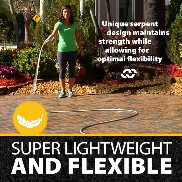 Alt view image 4 of 7 - Bionic Steel Metal Garden Hose 100 Ft with Nozzle, 304 Stainless Steel Water Hose 100Ft, Flexible Hose, 100 Ft Garden Hose, Kink Free, Lightweight, Crush Resistant, Easy to Coil, 500 PSI - 2025 Model