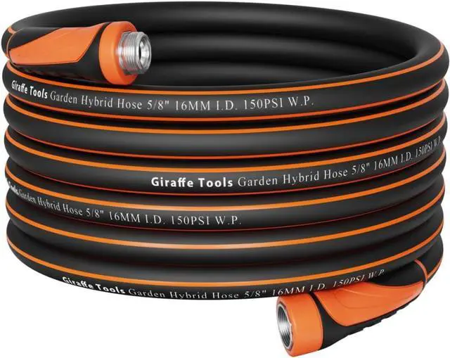 Main image of Giraffe Tools Garden Hose 75ft x 5/8", Water Hose Heavy Duty, Flexible, Lightweight Hybrid Hose with Swivel Handle, Male to Female Fittings, Burst 600 PSI