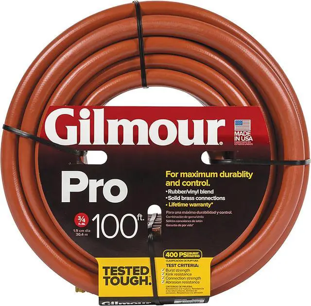 Main image of Gilmour Pro Commercial 3/4" x 100' Heavy Duty Water Hose, Durable and Kink Resistant 100 ft Garden Hose