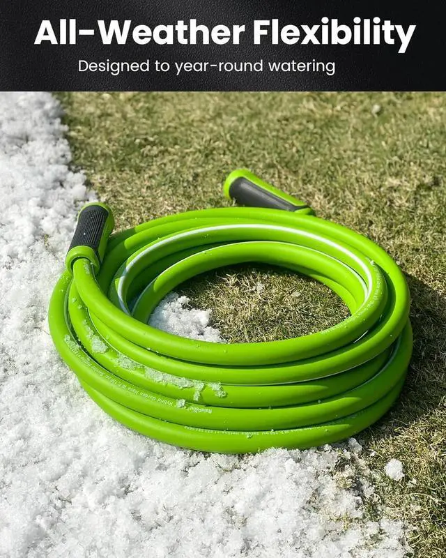 Alt view image 6 of 7 - RAINPOINT Garden Hose 50ft - Flexible Heavy Duty Water Hose with Swivel Grip - Lightweight, Hybrid Rubber, 5/8", Male to Female