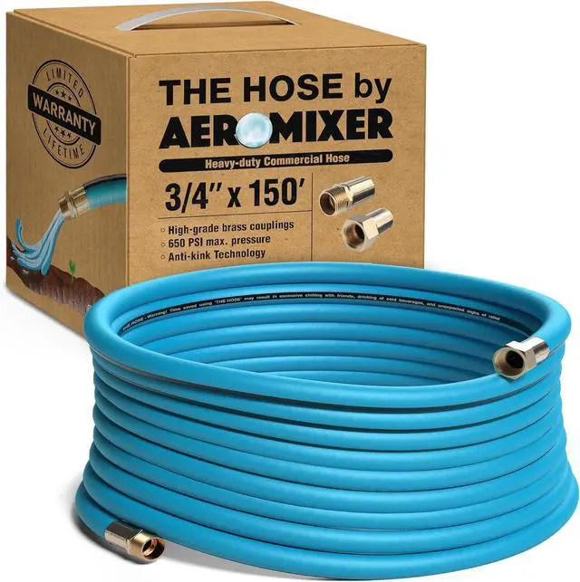Main image of AEROMIXER THE HOSE - 3/4 Inch Garden Hose 150 Ft.,650 PSI Industrial Garden Hose 150Ft - Durable Commercial Water Hose - Commercial Grade Heavy Duty Hose, 150 Ft Garden Hose Heavy Duty - (1 Hose)
