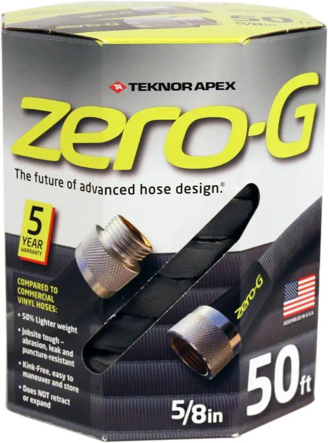 Main image of Zero-G 5/8 in. D X 50 ft. L Black Aluminum Garden Hose