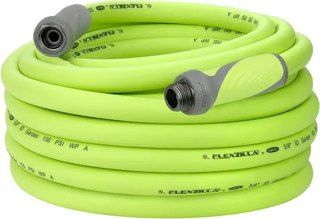 Main image of Flexzilla Garden Hose with SwivelGrip, 5/8 in. x 75 ft., Heavy Duty, Lightweight, Drinking Water Safe, ZillaGreen - HFZG575YWS-E