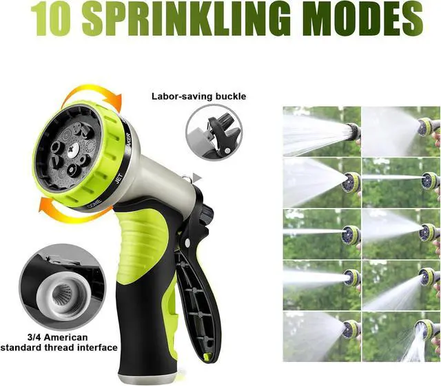 Alt view image 3 of 7 - Relxitl Garden Hose 50FT, Stainless Steel Garden Hose Metal, Flexible Water Hose with Sprayer for Yard Never Kink and Tangle, Durable and Leak Proof, Lightweight Hose for Outdoor Use