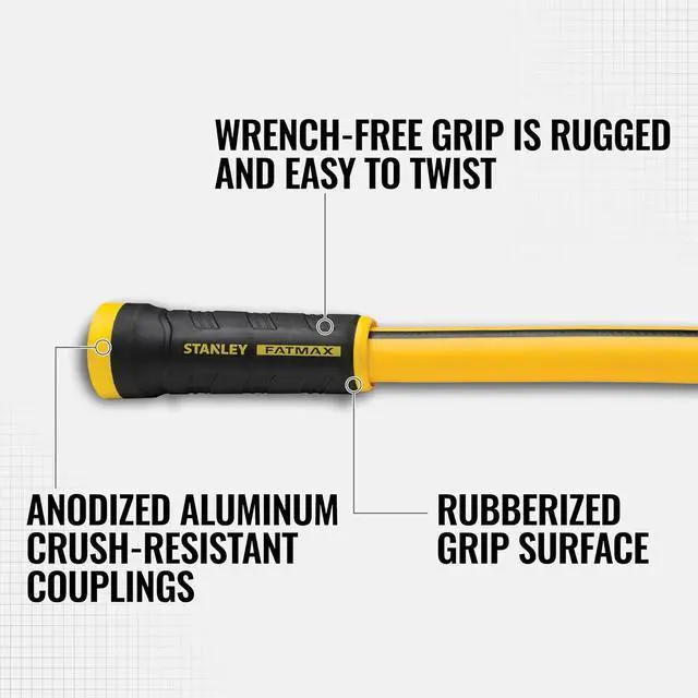 Alt view image 5 of 7 - Stanley Garden BDS6652 Stanley Fatmax 5/8 x 100 Garden Hose, 100-ft, Yellow