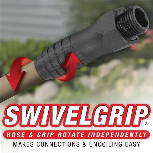 Alt view image 5 of 7 - Colors Garden Hose with SwivelGrip, 5/8 in. x 50 ft., Drinking Water Safe, Brown Mulch - HFZC550BRS