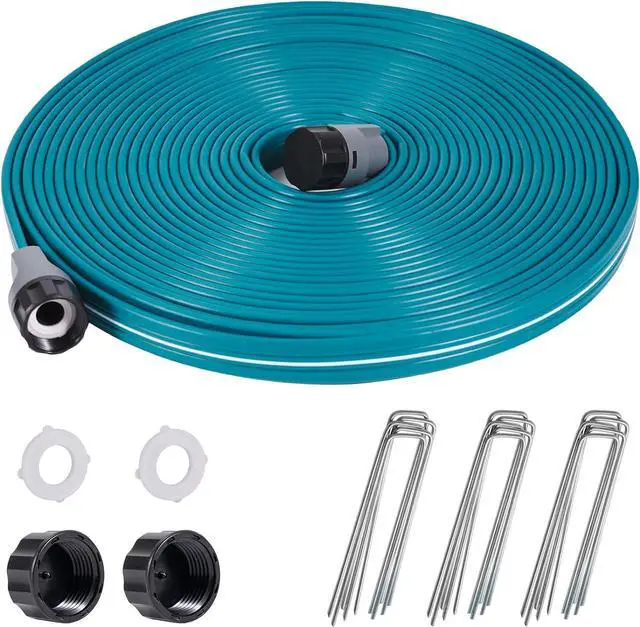 Main image of LINEX Sprinkler Soaker Hose 50 ft for Garden Lawn Watering Hose with Hose Stakes