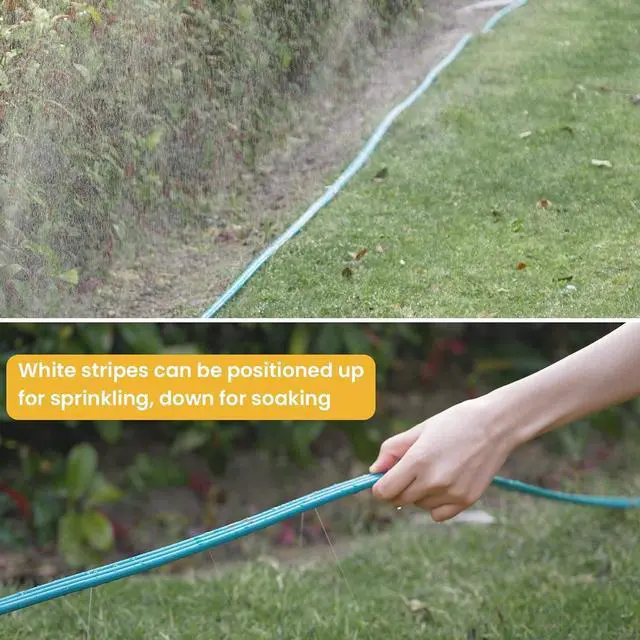 Alt view image 3 of 7 - LINEX Sprinkler Soaker Hose 50 ft for Garden Lawn Watering Hose with Hose Stakes