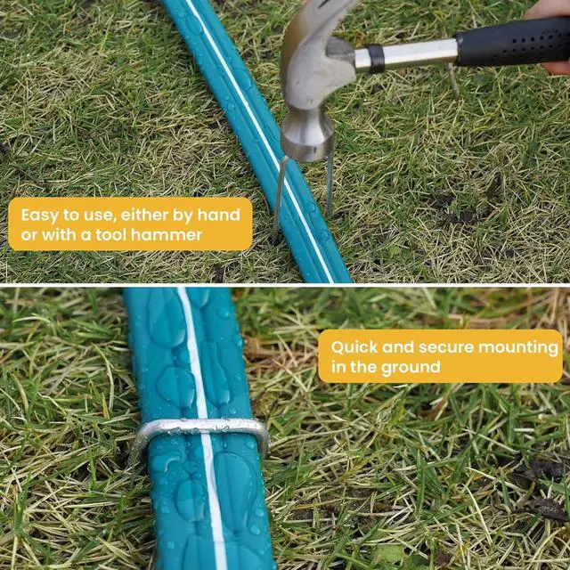 Alt view image 5 of 7 - LINEX Sprinkler Soaker Hose 50 ft for Garden Lawn Watering Hose with Hose Stakes