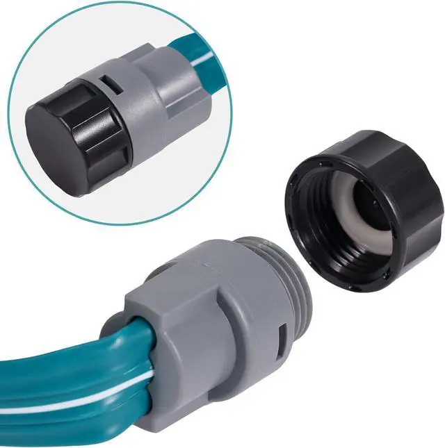 Alt view image 7 of 7 - LINEX Sprinkler Soaker Hose 50 ft for Garden Lawn Watering Hose with Hose Stakes