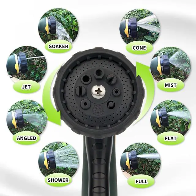Alt view image 5 of 6 - Garden Hose Metal 100FT Heavy Duty 304 Stainless Steel Water Hose with 8-Pattern Nozzle, Lightweight, Flexible, Puncture Proof, Kink-Free, High Pressure, Solid Metal Fittings for Yard, Outdoors, RV