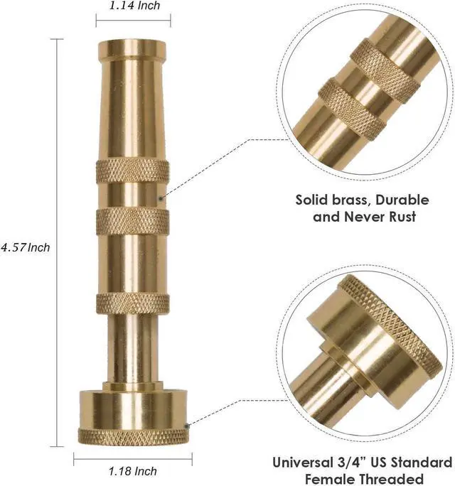 Alt view image 5 of 7 - 304 Stainless Steel Metal Garden Hose 75 Feet with Brass Garden Hose Nozzle Flexible, Portable & Lightweight Kink Free Garden Water Outdoor Hose