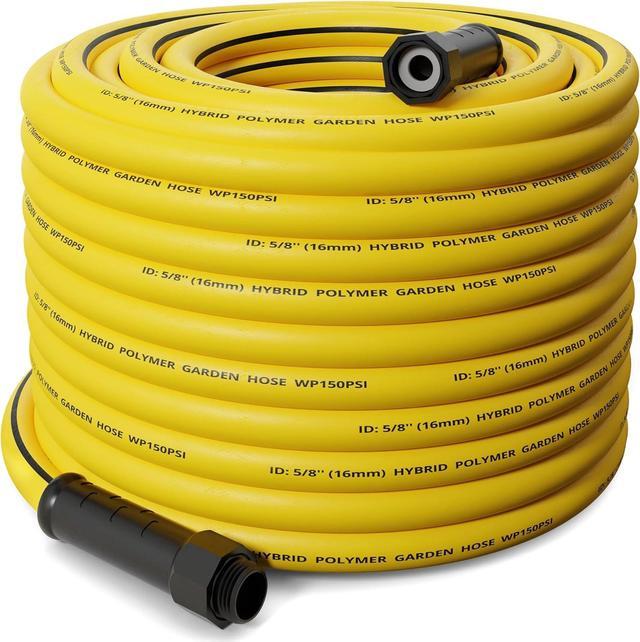Garden Hose 5/8 In X 50 Ft, Water Hose - Durable, Heavy Duty All Weather Lightweight Gardening Hose Swivel Fittings Yard Outdoor Lawn Green