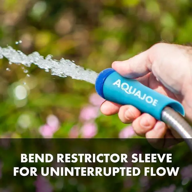 Alt view image 6 of 7 - Aqua Joe AJSGH50 1/2-Inch Heavy-Duty, Puncture Proof Kink-Free, Spiral Constructed 304-Stainless Steel Metal, Garden Hose, 50-Foot